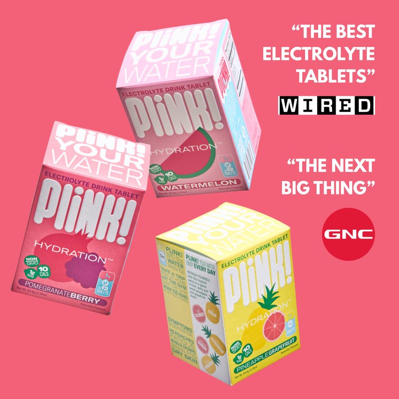 Plink! Fizzy Electrolyte Tablets for Adults & Kids – Watermelon, 12ct – Daily Hydration with Electrolytes – Low Sugar, Vegan, Keto Friendly, Non-GMO