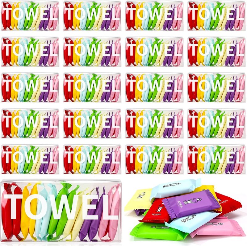 Compressed Towels - 280 Pcs Portable Travel Wash Cloths | Quick Absorbent Cotton, 9.5x12 Inch for Camping & Hiking