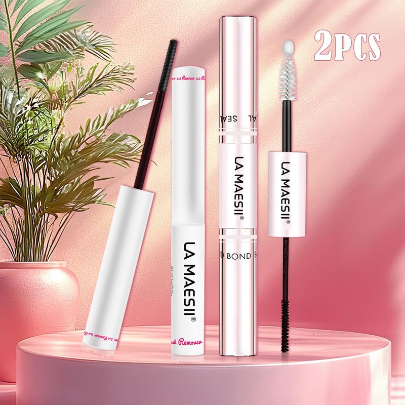 Lash Bond and Seal Remover Kit Waterproof Lash Cluster Glue with Strong Hold Eyelash Adhesive and Remover Non-Irritating Lash Glue Kit (10ML+5ML)