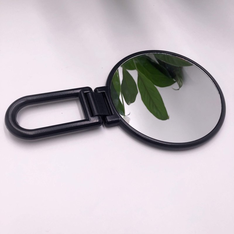 Aestivate Makeup Hand Mirror, Travel Handheld Mirror Double-Sided 360 Adjustable Cosmetic Hand Mirror Round Black