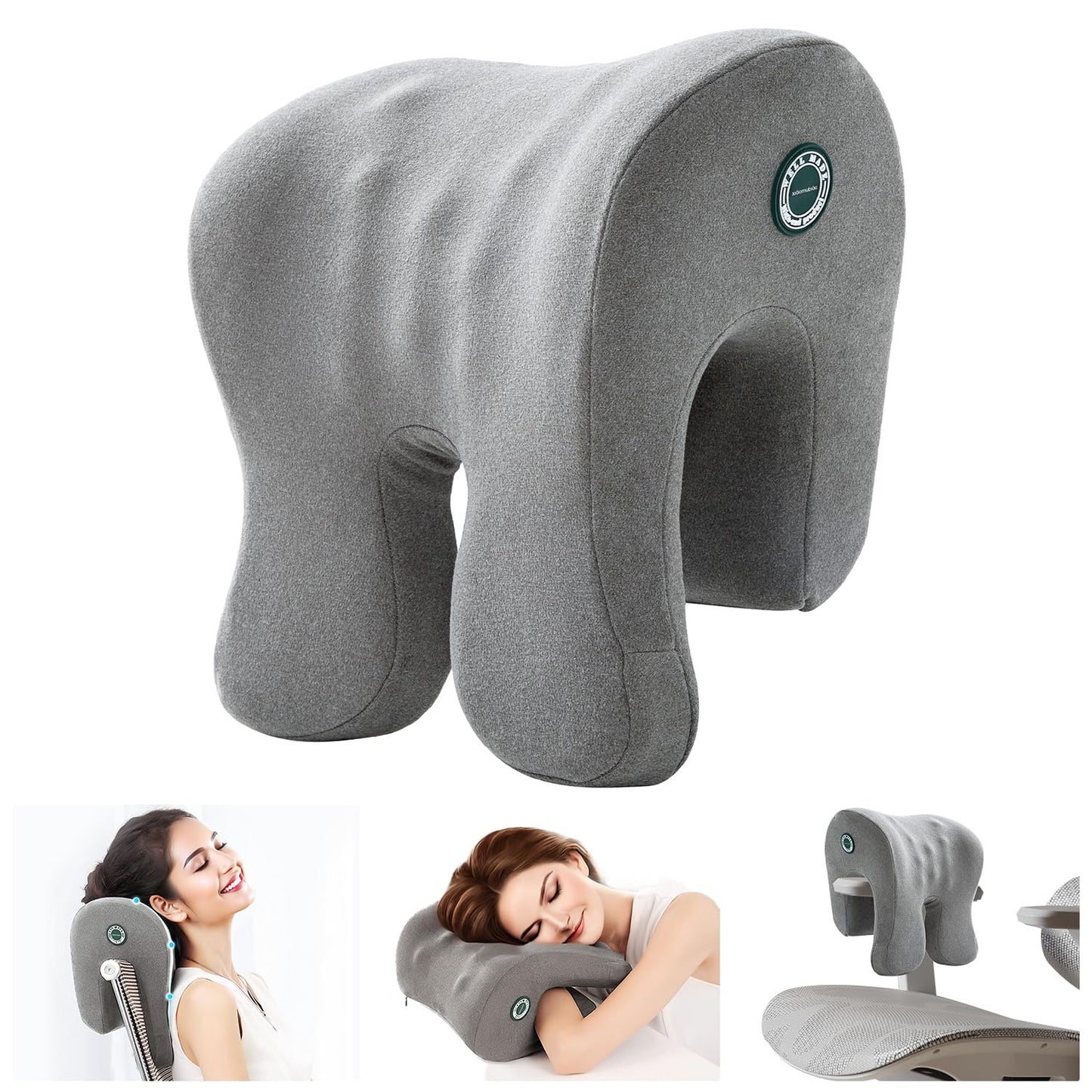 xiaomubiao Headrest Office Chair Neck Pillow Ergonomic Memory Foam Desk Pillow for Napping - Multifunctional Comfort for Adult Workstations,Neck Support Pillow Chair for Car, Office, Gaming