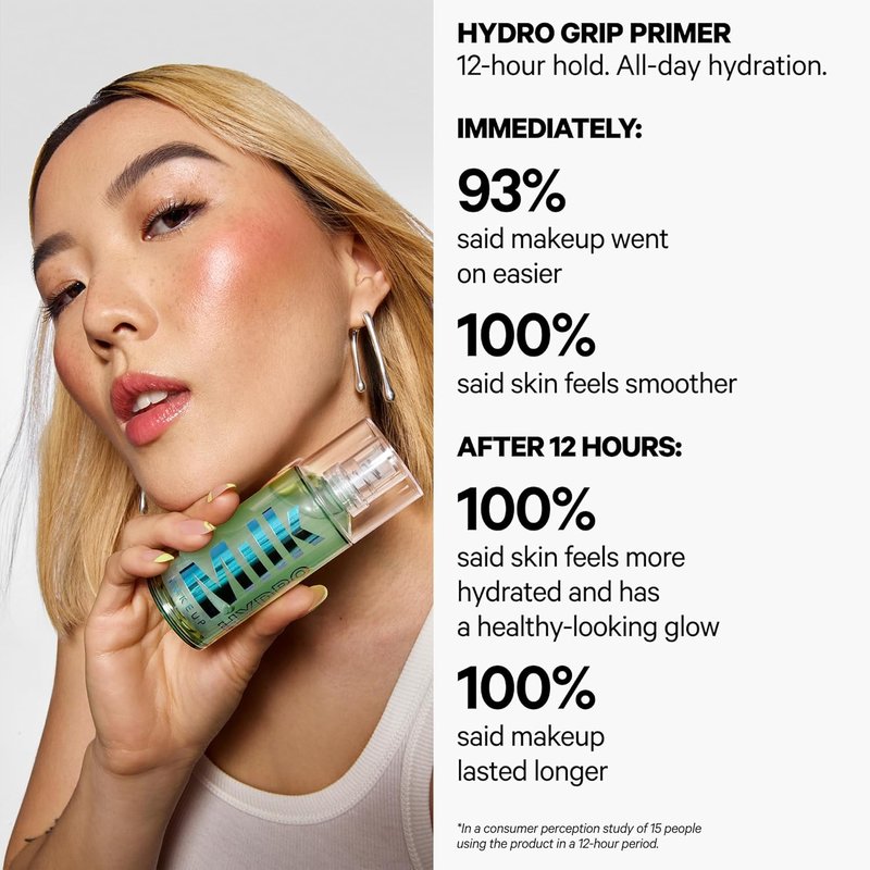 Milk Makeup Hydro Grip Primer - Hydrating Face Primer with Hyaluronic Acid & Niacinamide | Long-Lasting, Silicone-Free Gel