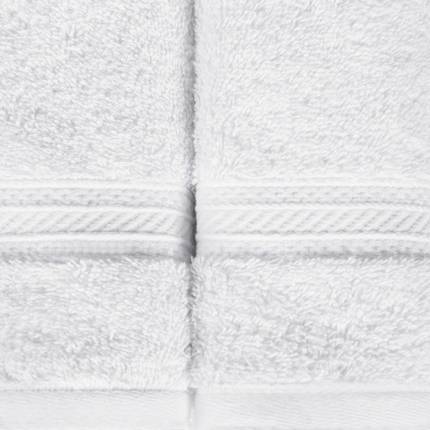 Superior Long Staple 100% Combed Cotton 700GSM 2-Piece Solid Bath Sheet Set for Bathroom, Shower, Kitchen-Super Soft, Plush, Highly Absorbent, Assorted 2-Piece Bath Seets, White