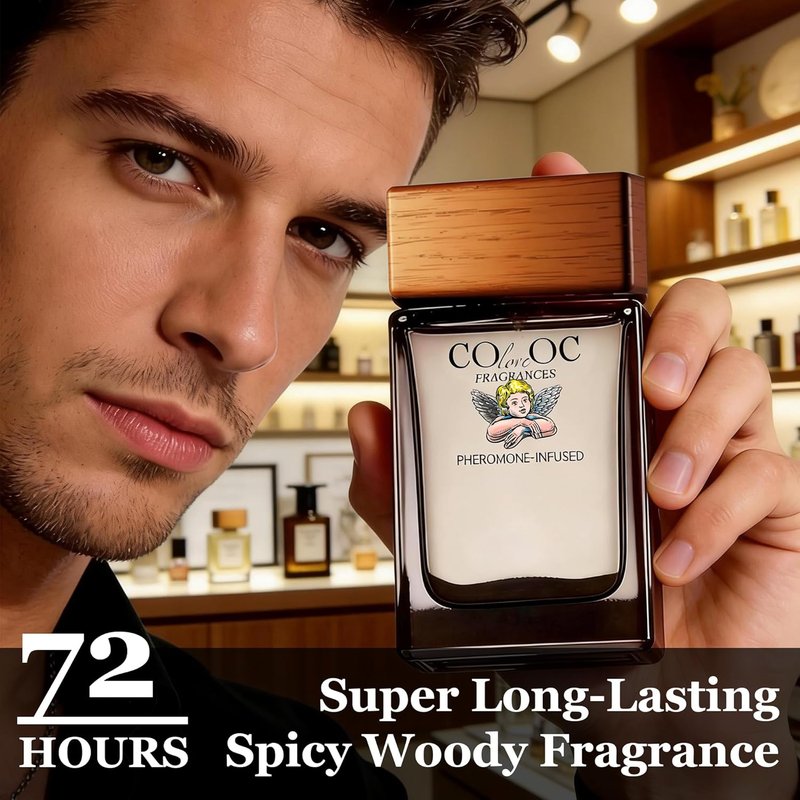 Pheromone Infused Cologne for Men - Spicy Woody Amber & Cinnamon Fragrance | Long-Lasting Men's Perfume