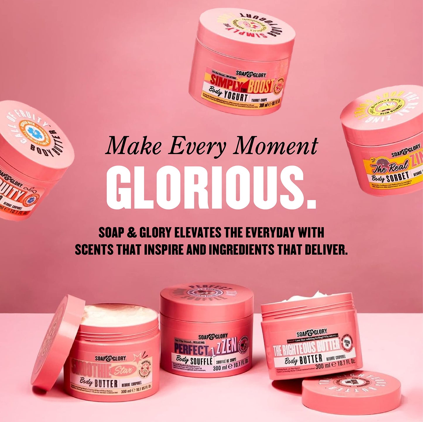 Soap & Glory Original Pink The Scrub Of Your Life Exfoliating Body Scrub - Smoothing & Buffing Vegan Scrub - Rose & Bergamot Body Polish with Shea Butter & Vitamin E (200ml)