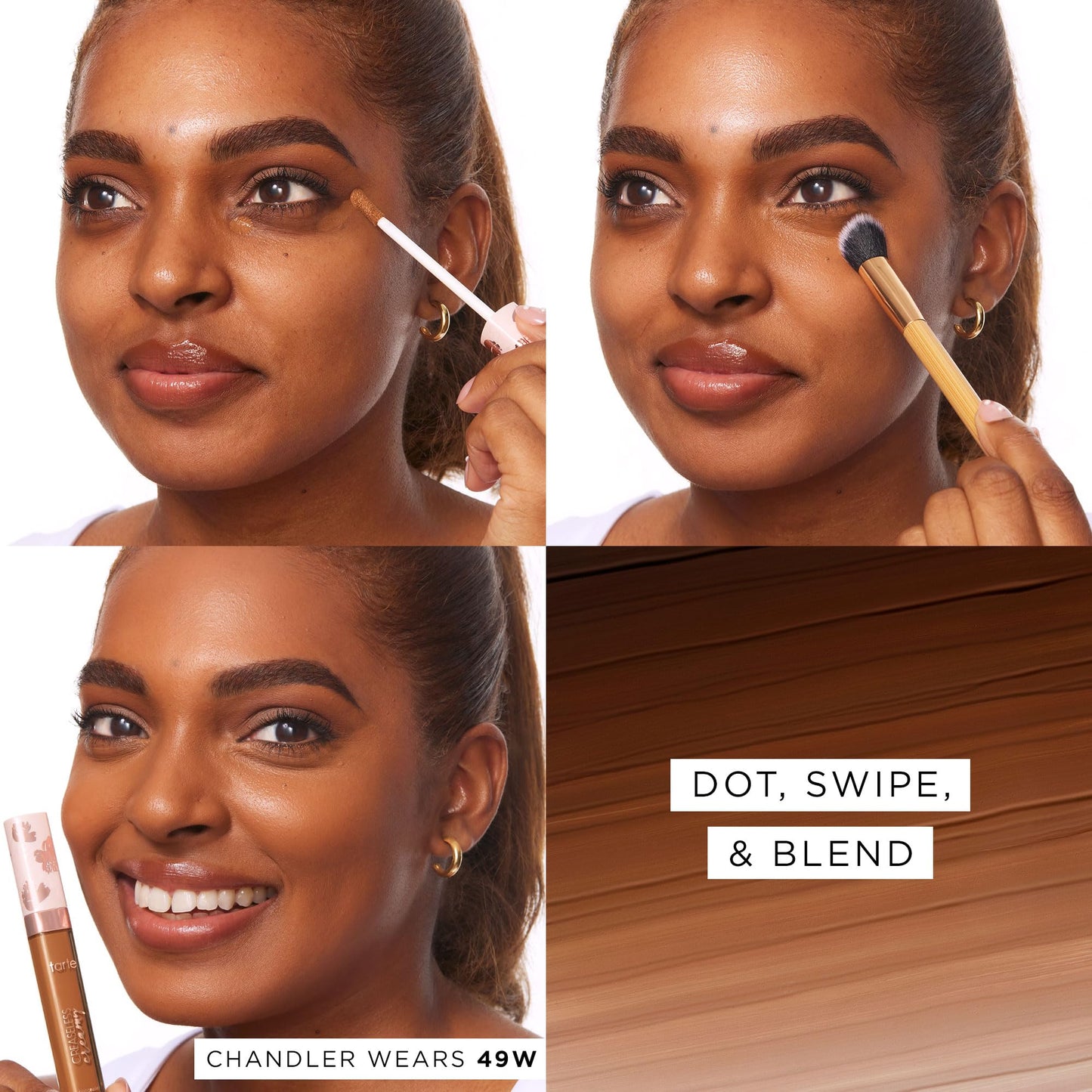 tarte creaseless creamy full-coverage concealer – Waterproof Hydrating Longwear, Niacinamide & Caffeine for covering Dark Circles & Blemishes, Vegan & Cruelty-Free, full size, 20B light beige