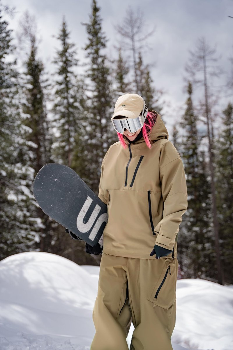 GSOU SNOW Women's Snowboard Jacket Baggy Ski Jackets Waterproof Snow Hooded Coat Windproof Mountain Winter Outdoor Sports
