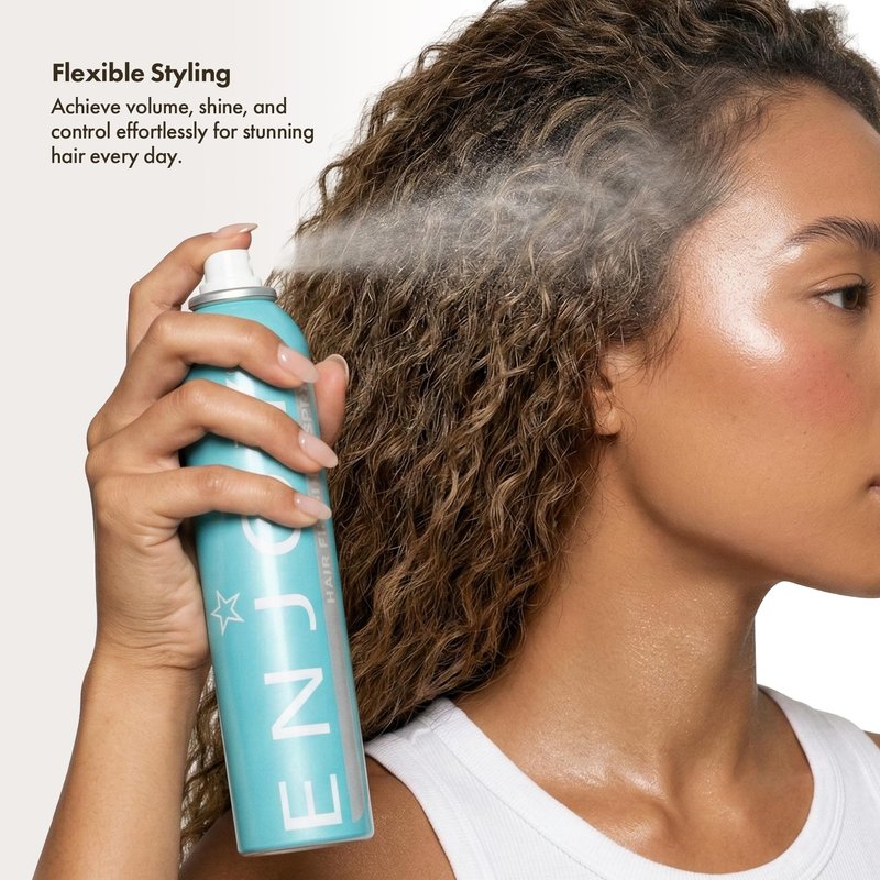 Enjoy Hair Finishing Spray, Firm Flexible Hold and Fast-Drying Hairspray for Volume and Shine, Long-Lasting Style Control for All Hair Types, 10 Oz