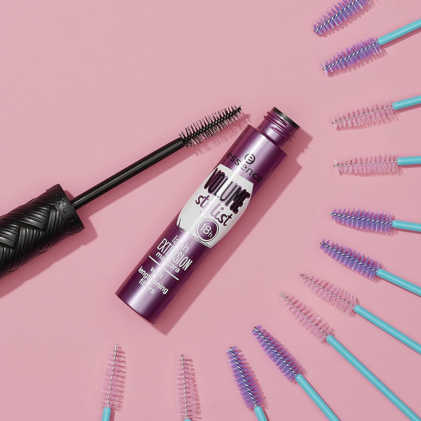 Volume Stylist Lash Extension Fiber Mascara - 18Hr Long-Lasting, Cruelty-Free | Black