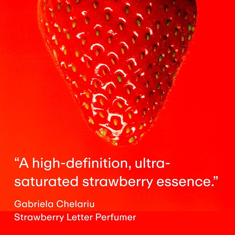 PHLUR Strawberry Letter Perfume - Fruity Floral Eau de Parfum for Women & Men, 9.5 mL with Strawberry & Tonka Bean