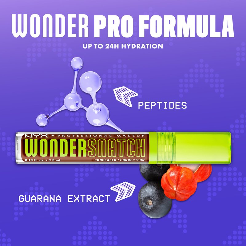 NYX PROFESSIONAL MAKEUP Wonder Snatch Concealer, Brightening, Lifting & Snatching Full Coverage Makeup Concealer with 24HR Wear, Vegan & Cruelty Free - Walnut