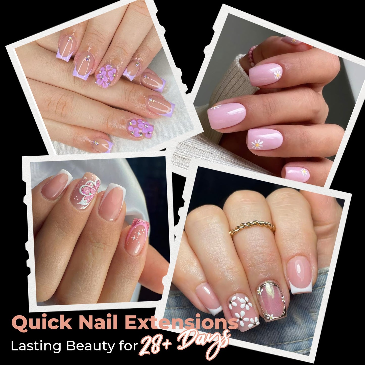 UNA GELLA Short Square Gel Nail Tips: 312pcs Square Fake Nails Pre-file Soft Gel Nails Tips for Full Cover Acrylic Nails False Nails12 Sizes Press on Nails for Nail Extensions Home DIY Salon