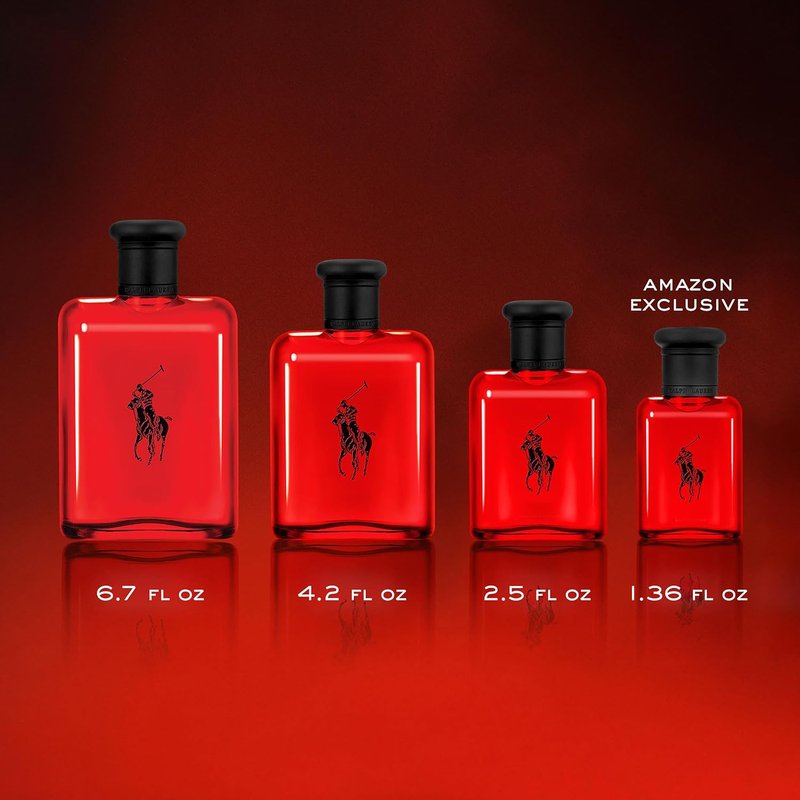 Ralph Lauren Fragrances - Polo Red Eau de Toilette - Woody & Spicy Men's Cologne - Medium Intensity with Grapefruit & Saffron