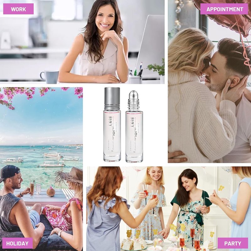 Pheromones Perfume for Women - Long Lasting Roll-On Silk Body Oil | Travel Size 0.34 fl. oz (10ml)