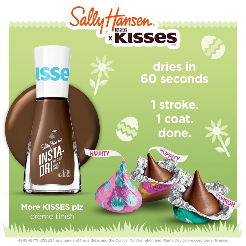 Sally Hansen Nail Polish - Insta-Dri Cocoa Brown | Quick Dry, Long Lasting, Streak-Free Shine | Opaque & Glossy Finish