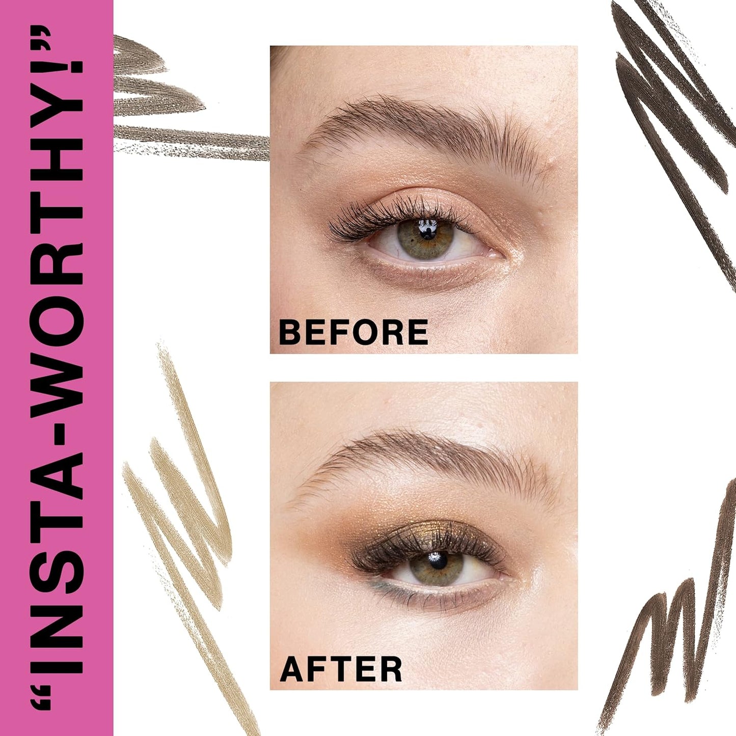 Ultimate Eyebrow Retractable Definer Pencil - Taupe | Dual-Sided Brush for Precise Brow Shaping & Filling