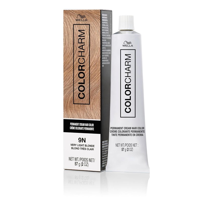 COLORCHARM Permanent Cream Hair Dye - High Lift Blonde Color with Natural Warm Tones | 2 oz Vegan Formula