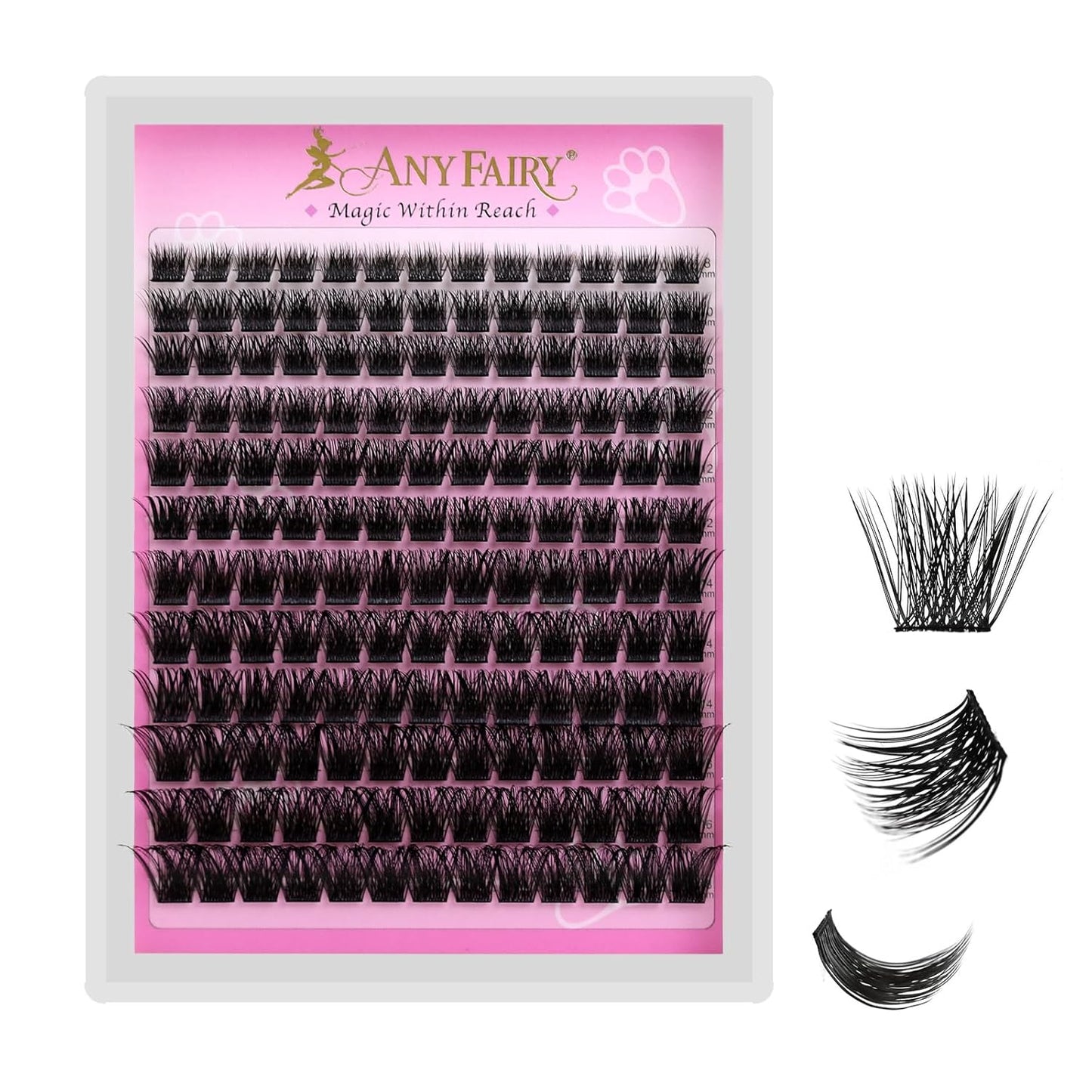 Sylph 8-18mm Wispy Lash Clusters - 144pcs DIY Individual Lashes with Soft Thin Band | Beginner-Friendly