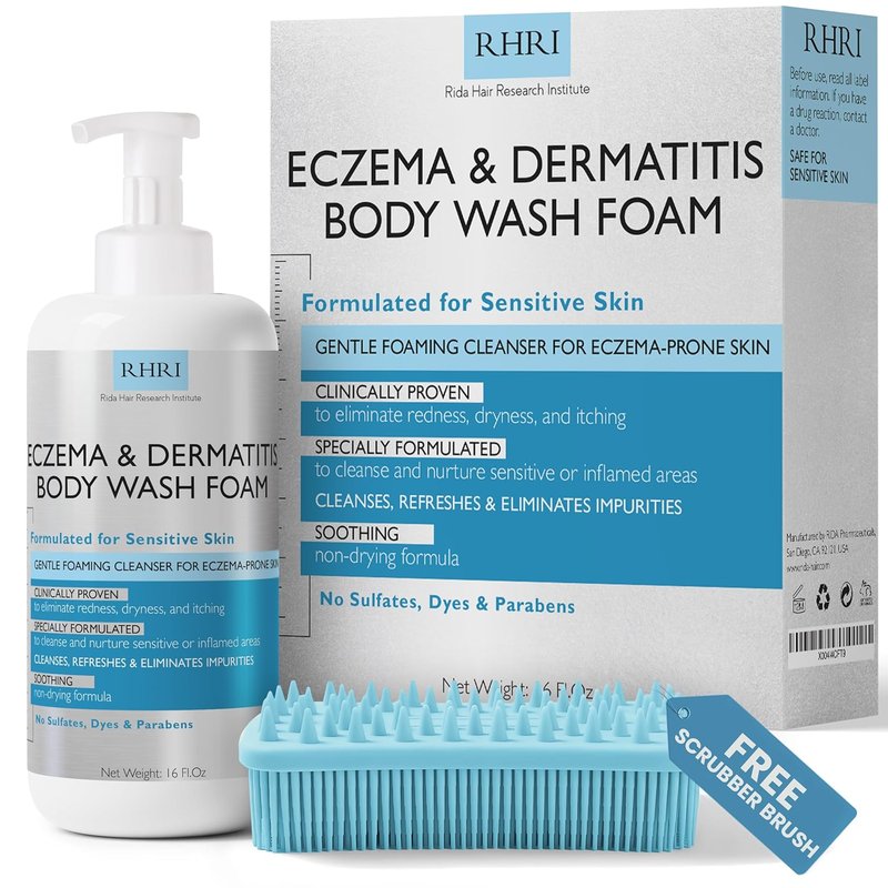 Regine Switzerland Eczema Body Wash - Gentle Foaming Cleanser for Sensitive Skin | Soothes Dryness & Itching