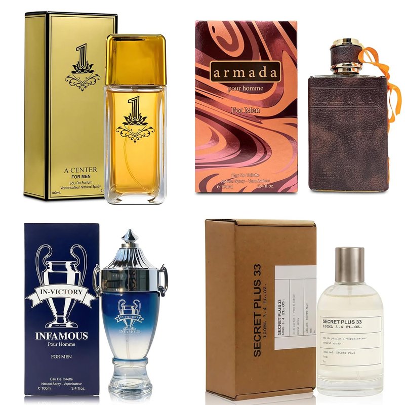 Men's Cologne Set, 4 x 100ml Eau de Parfum | Cologne Variety Pack for Men with Diverse Scents | Cologne Gift Set & Combo for Men (4PCS Combo A1)