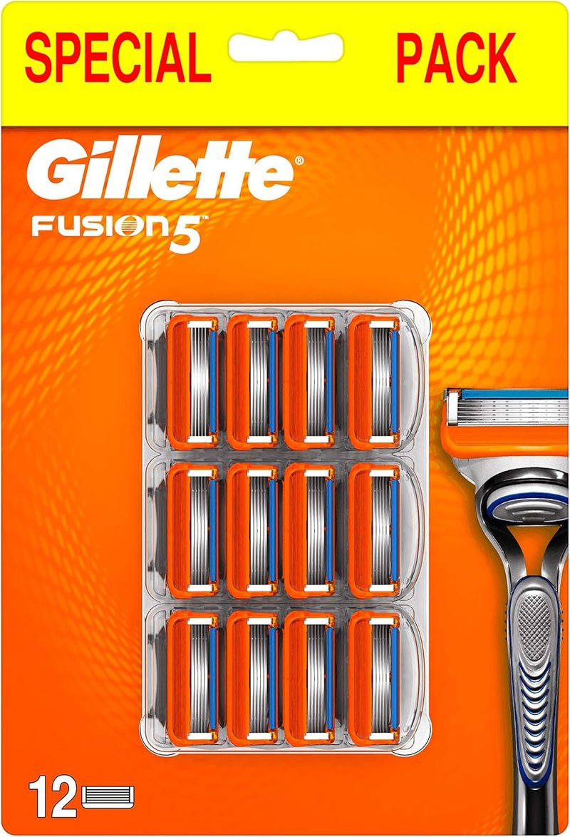 Gillette Fusion5 Razor - 12 Precision Blades for Men | Ultimate Shaving Experience