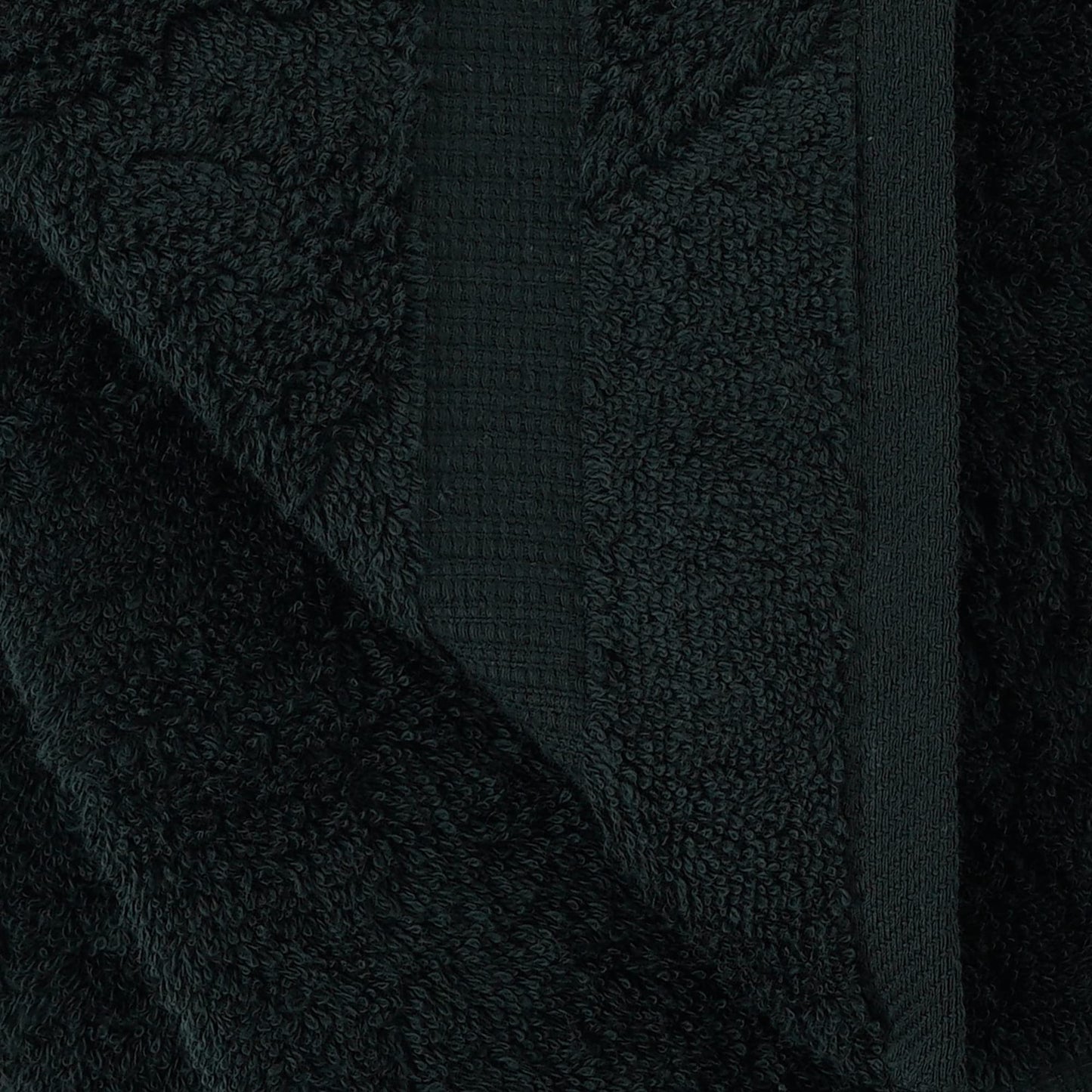 Towel Bazaar 4-Piece Washcloth, 100% Premium Cotton Turkish Towels, 13x13 Luxury Towel Super Soft and Absorbent, Perfect Use for Bathroom, Shower Towels - Black