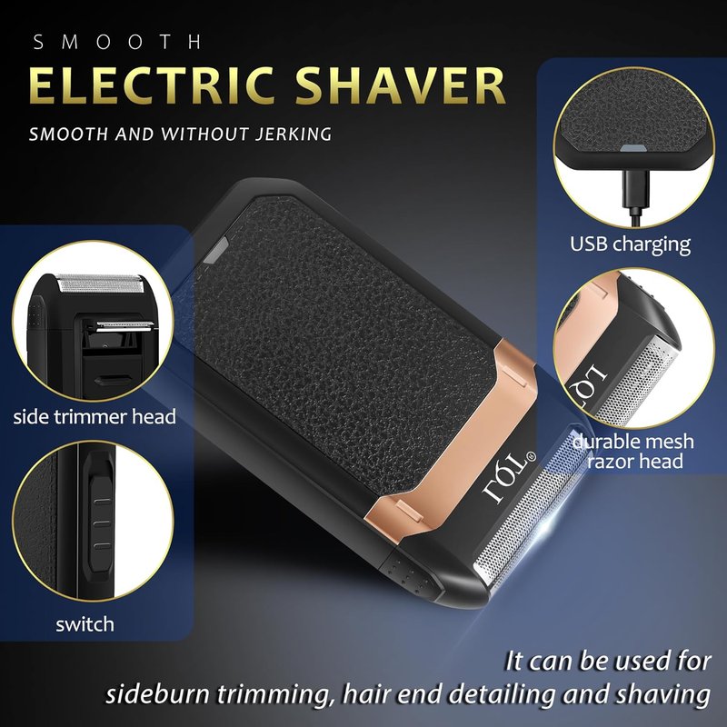 Skiennix Hair Clippers for Men - 4-Piece Cordless Grooming Kit with LED Display & Accessories