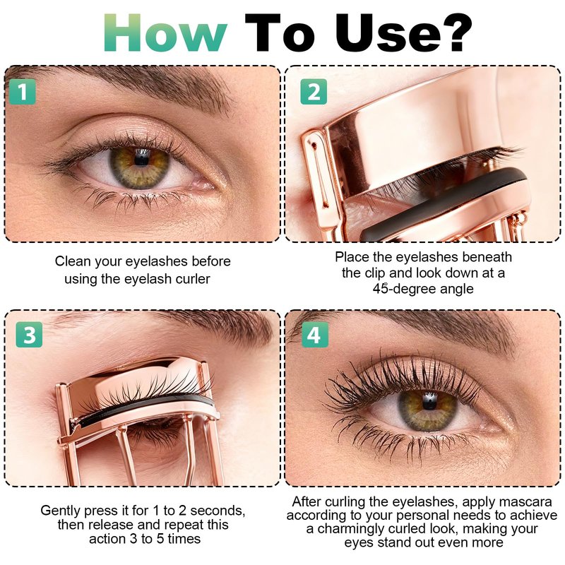 Eyelash Curler for Hooded Eyes,Euramerican,Asian, Jpanese C-curl, 2 Packs Eyelash Curler Refill Pads Compatible with Shiseido,Tweezerman,Shu uemura,Kevyn Aucoin,e.l.f