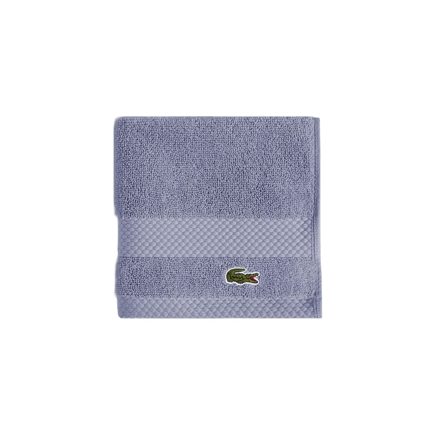 Lacoste Heritage 100% Supima Cotton Wash Cloth, Light Denim, 13" x 13" – Highly Absorbent & Quick Drying, Premium Super Soft Bath Towel, Bathroom Essential, Gift for All Occasions, Machine Washable