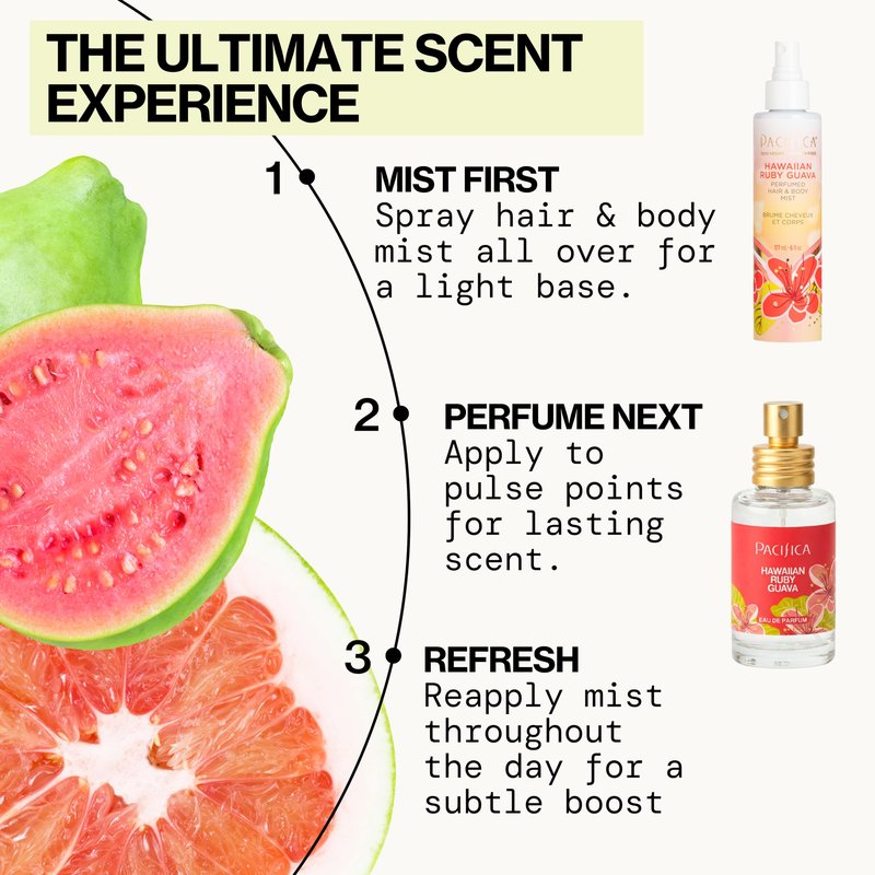 Pacifica Hawaiian Ruby Guava Spray Perfume - Vegan, Cruelty-Free Personal Fragrance with Essential Oils