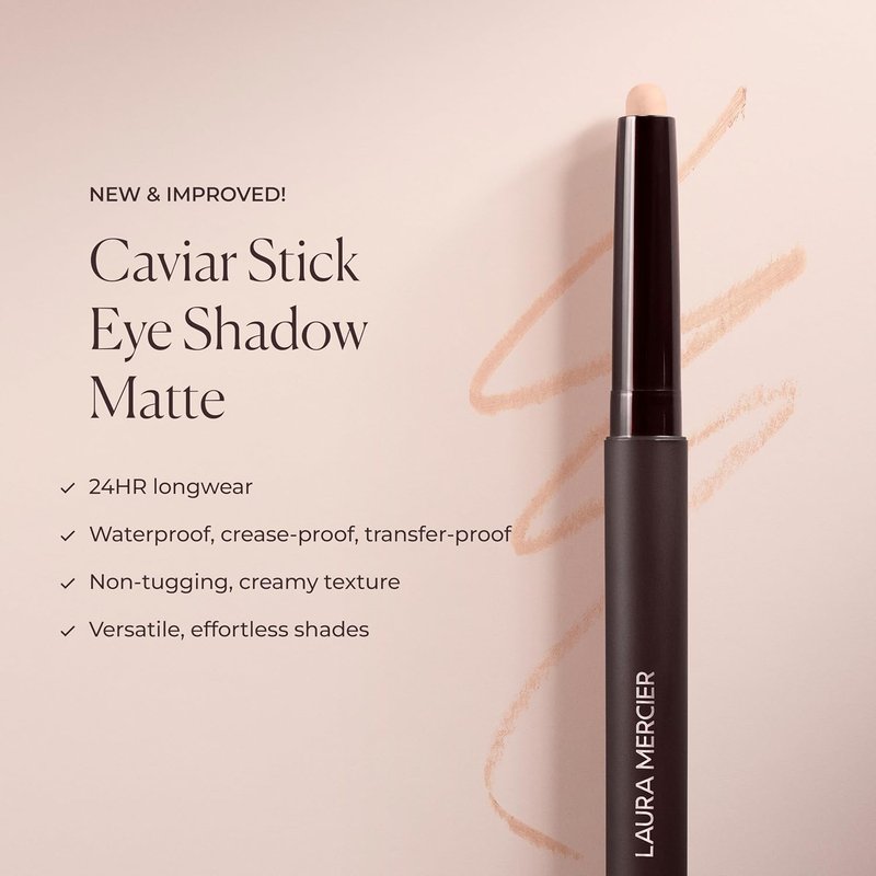 Laura Mercier Caviar Stick Cream Eyeshadow: Shimmer and Matte Finishes, 24HR Wear, Long Lasting, Rich Color, Easily Blendable and Buildable, Waterproof, Hyaluronic Acid Infused