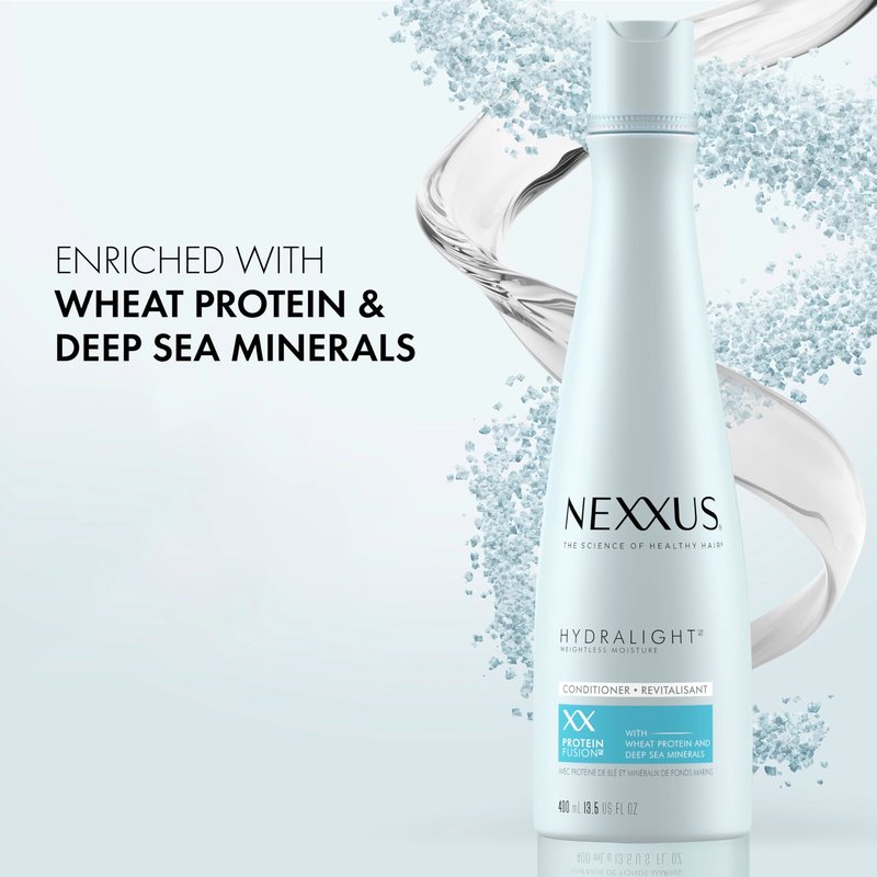 Nexxus Hydralight Conditioner for Hydration for Oily Roots and Dry Ends Silicone FreeHair Care Powered by Aquabank Booster Technology with Glycerin 13.5 oz