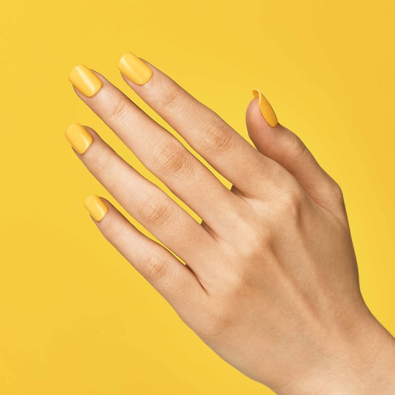 KISS imPRESS No Glue Mani Press On Nails, Color, 'YOLO', Yellow, Short Size, Squoval Shape, Includes 30 Nails, Prep Pad, Instructions Sheet, 1 Manicure Stick, 1 Mini File