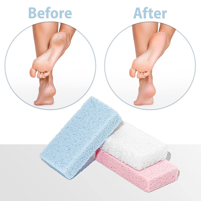 Artist Land Pumice Stone for Feet – 3 Pack Foot Scrubber Dead Skin Remover – Spain Made Glass Pumice Stone for Hard Skin and Foot Callus Remover – Exfoliating Foot Scrubber