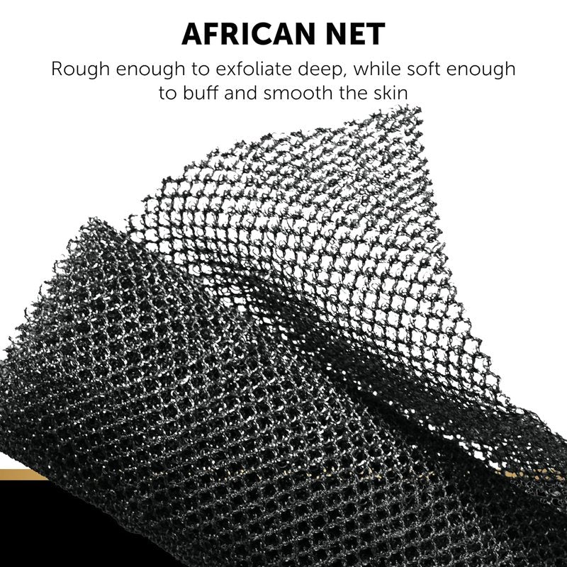 Charcoal Kojic Acid Turmeric Black Soap Bar - Dark Spot Remover for Body & Face Wash | 2 Pack with African Net Sponge