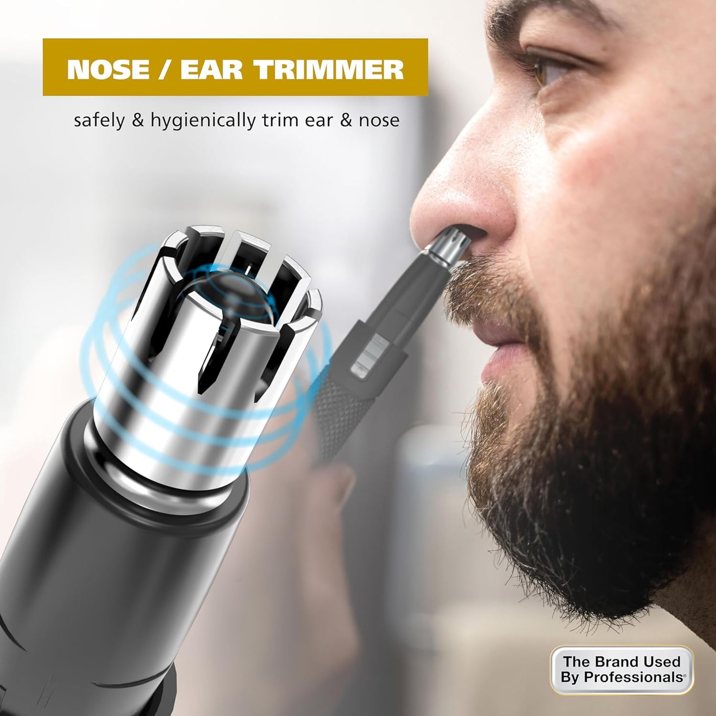 Wahl Manscaper® Dual-Sided Eyebrow & Nose Hair Trimmer for Men - Lithium Battery Powered | Model 3023805
