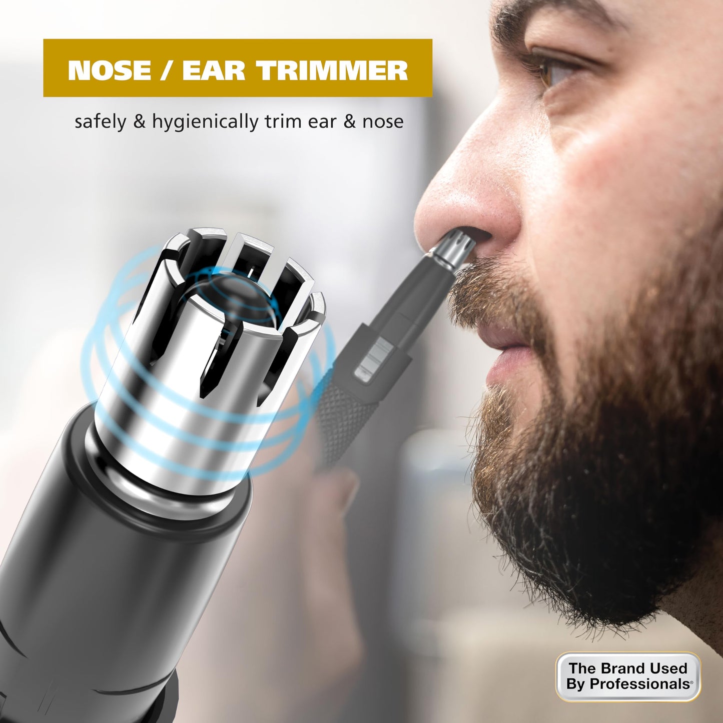 Wahl Manscaper ® 2 in 1 Lithium Battery Tactical® Dual Sided Eyebrow Trimmer and Nose Hair Trimmer for Men – Model 3023805