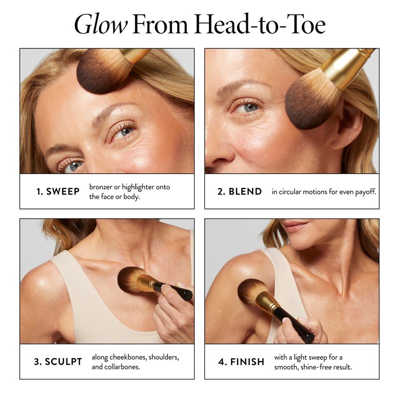 LAURA GELLER NEW YORK Cosmetic Professional Makeup Brushes - Cruelty-Free - Classic Bronzer Brush