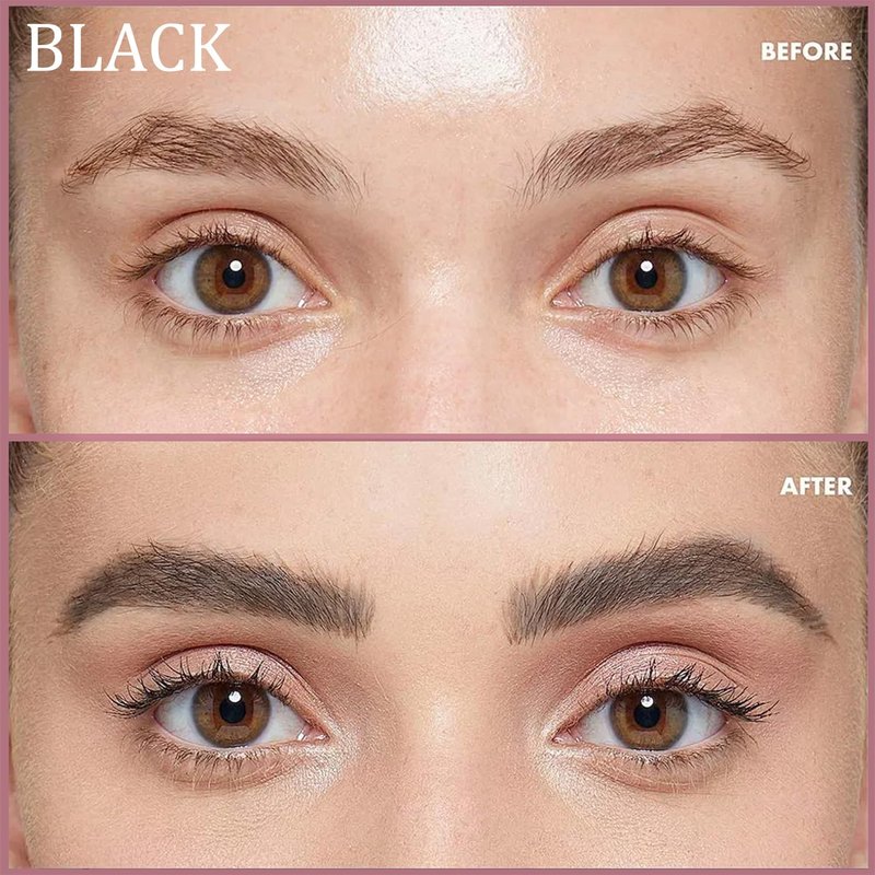 Natural Eyebrow & Eyelash Coloring Kit - Instant Salon Results, Easy DIY | 7ml Black