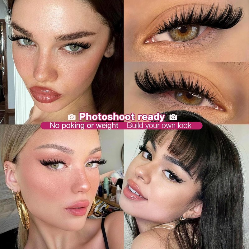 Fox Eye Lash Clusters Wispy Eyelash Clusters Cat Eye Lashes Clusters Pre Mapped Fairy Cluster Eyelash Extensions Spiky Cluster Lash Extensions by Delyneph