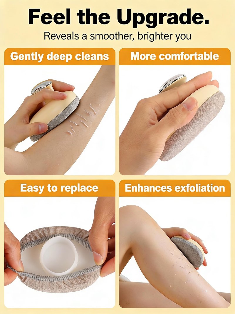 New Deep Exfoliating Body Scrubber, Upgraded Traditional Exfoliating Body Scrubber & Glove, Deep Exfoliating Bath Sponge for Women and Man, Body Brush, Exfoliator & Dead Skin Remover