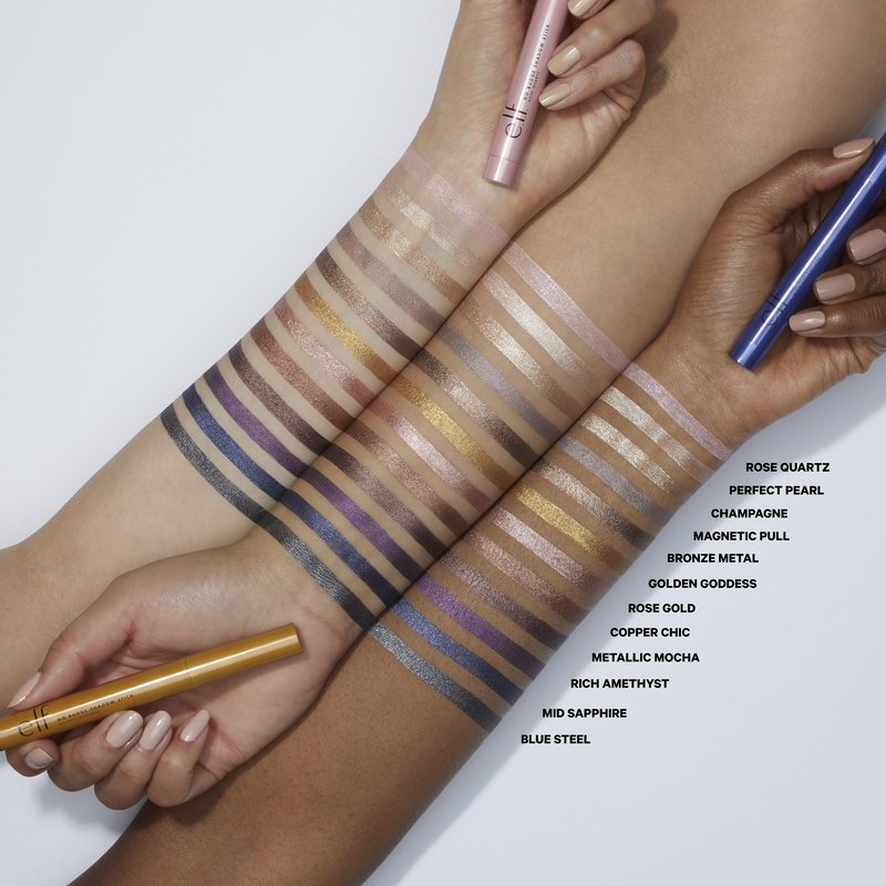e.l.f. No Budge Shadow Stick, Long-Lasting Cream Eyeshadow Stick For High-Pigment, Metallic Color, Vegan & Cruelty-Free, Perfect Pearl