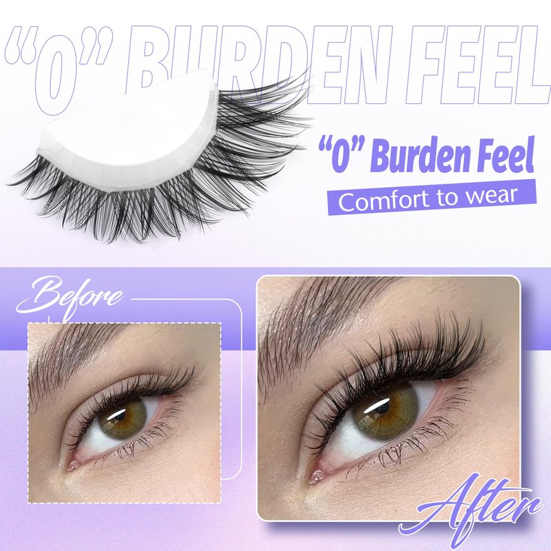 Natural Lash Clusters Wispy Cluster Eyelash Extensions Invisible Band Individual Lashes C-Curly DIY Lash Extension 8-16mm Waterproof Soft Cluster Lashes 168pcs by ALICE