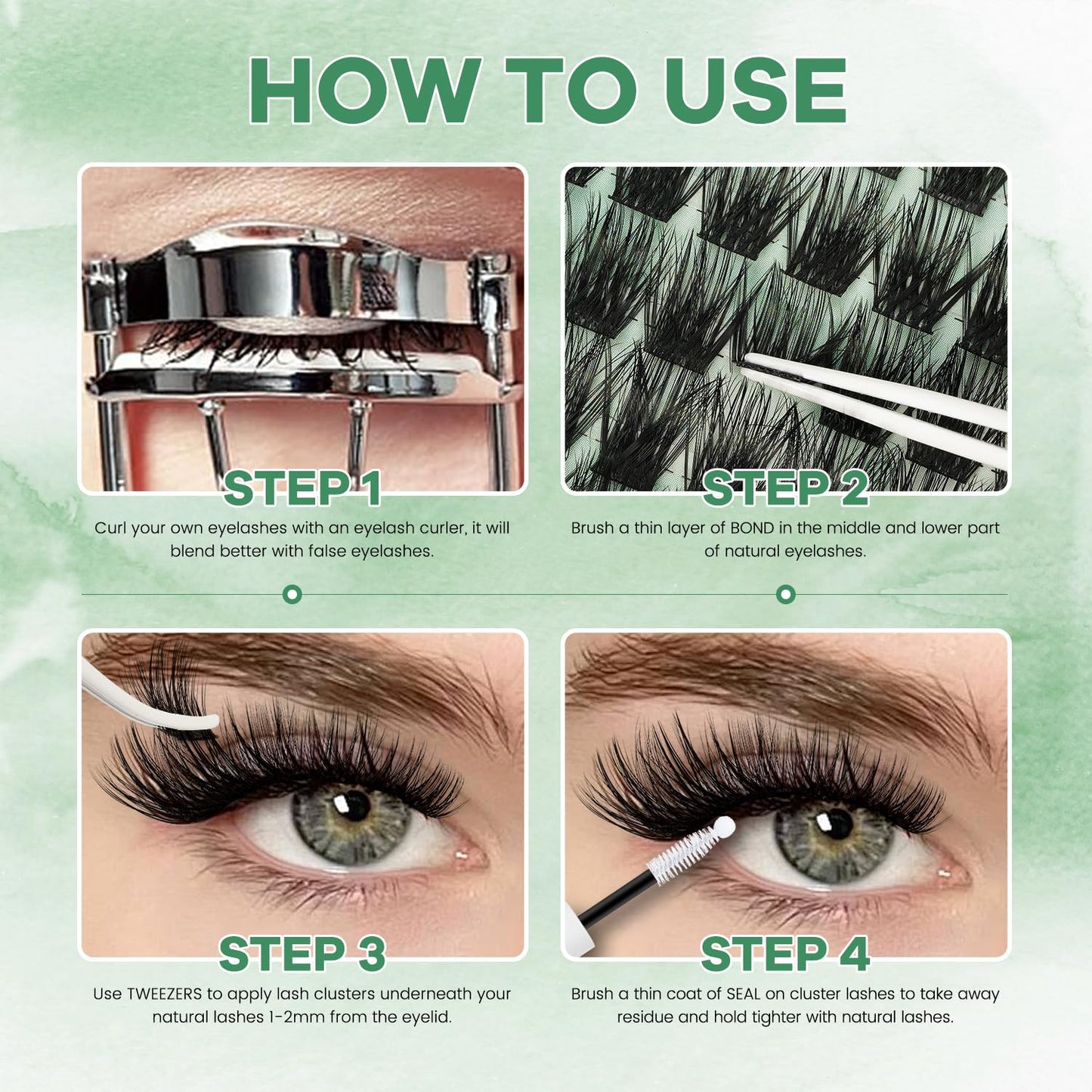 VLVLOCK Enchantress Lash Clusters Kit Short Lashes Clusters 8-14MM DIY Lash Extensions Kit Waterproof Long-Lasting with Ultra-Thin Band Glue Remover Tweezer for Beginners(Enchantress Short Kit 8-14mm)