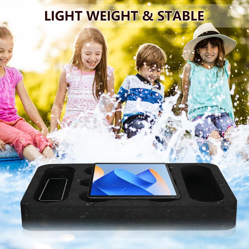 CY ShineLing No-Inflation Floating Drink Holder – Multi-Hole Design for All Bottle & Cup Sizes – Perfect for Pool Parties, Beach, Lake, Hot Tub & Spa – Fun for Any Water Occasion
