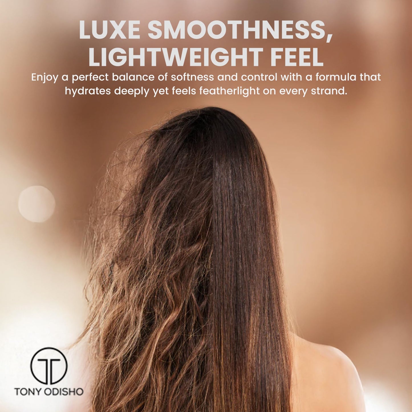 Tony Odisho Ostia Smoothing Lotion – Anti Frizz Hair Styling Cream with Argan & Coconut Oils – Smooth, Define & Shine for All Hair Types – Lightweight Hydration for Straight, Wavy & Curly Hair - 8 Oz