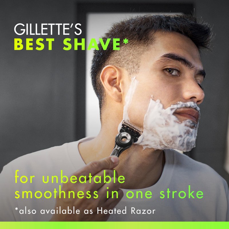 Gillette Labs Men's Shaving Razor, 1 Handle, 4 Blade Refills, Magnetic Stand