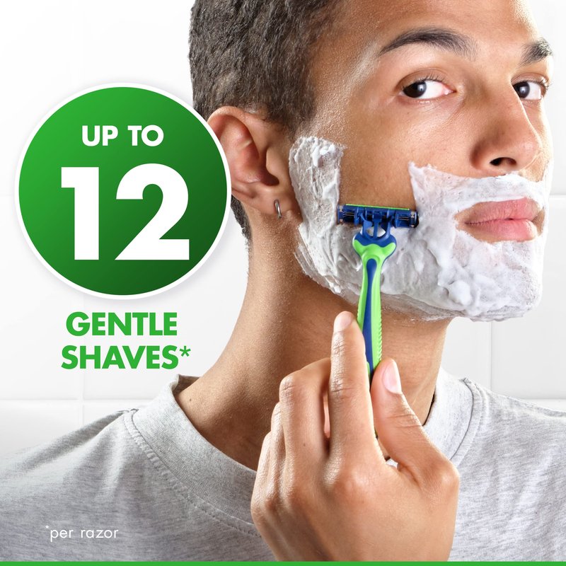 Gillette Sensor3 Sensitive Men's Disposable Shaving Razors, 12 Count