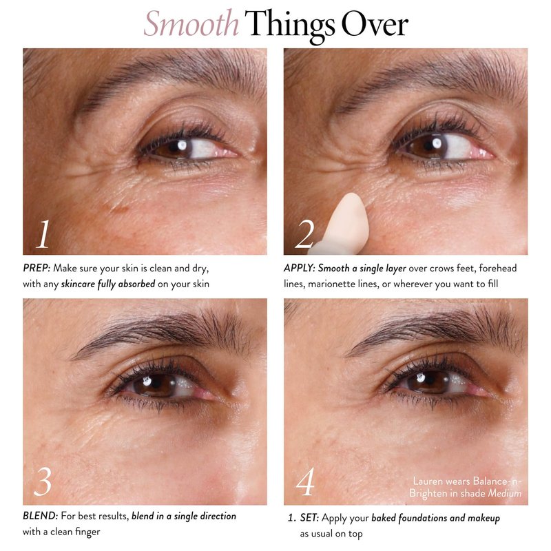 LAURA GELLER Line Smoother Targeted Fine Line Blurring Primer | Wrinkles & Pores, Subtly Tinted, with Vitamin C & Niacinamide for Mature Skin