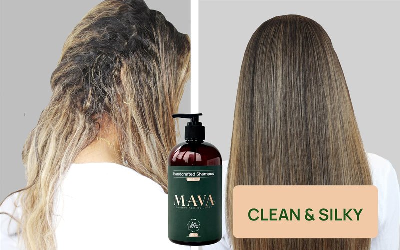Mava Anti-Frizz Handcrafted Shampoo with Keratin & Bamboo Extract, Superior Smoothing 16oz.